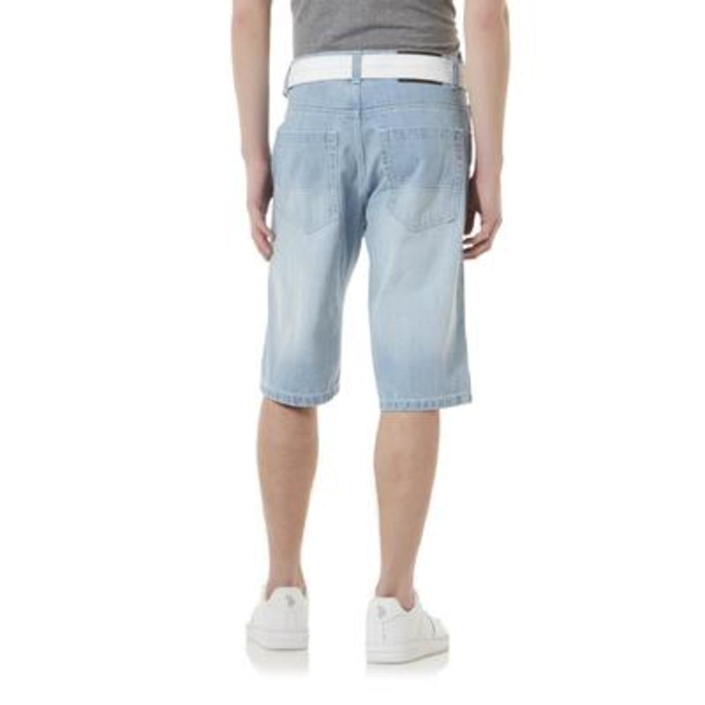 Men's Denim Shorts & Canvas Belt