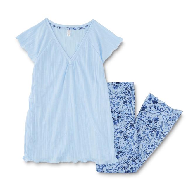 Pink K Women's Pajama Shirt & Pants Kmart