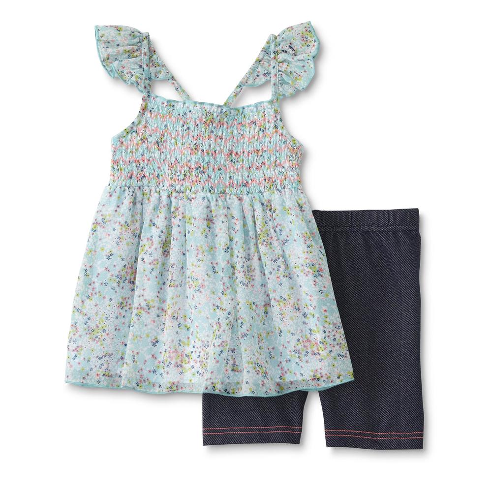 Infant & Toddler Girl's Smocked Tunic Top & Shorts
