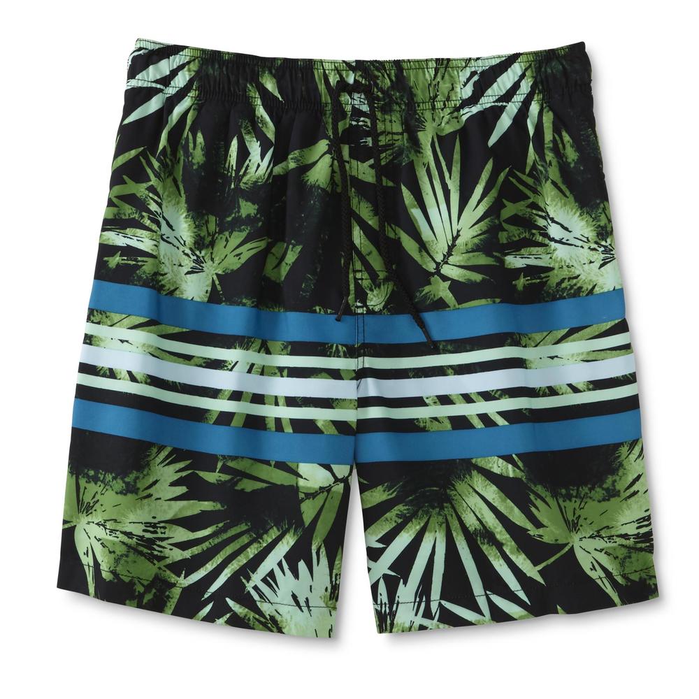 Men's Swim Trunks - Palm Print