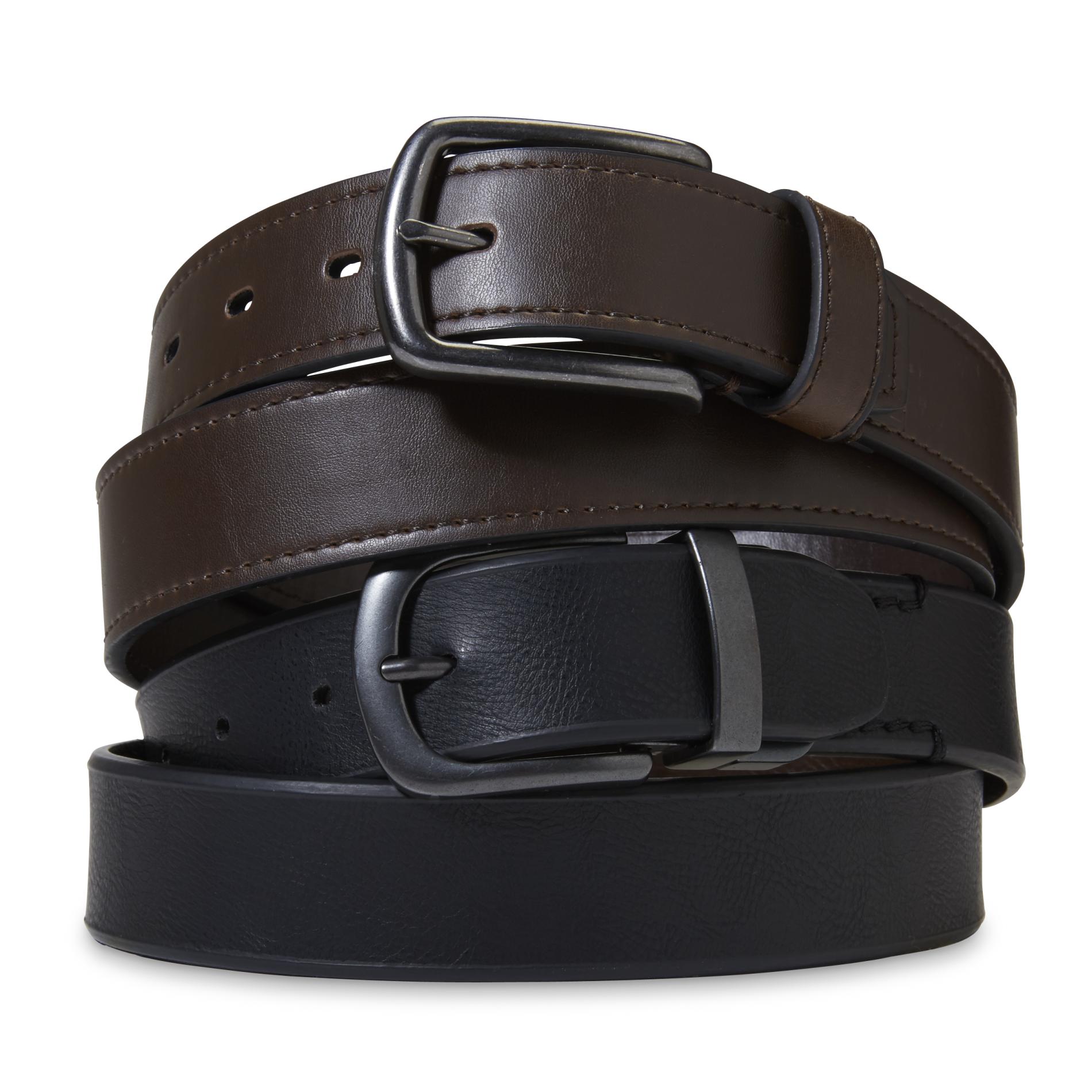 UPC 026217168111 product image for Levi's Men's 2-Pack Belts, Size: Medium, Black/Brown | upcitemdb.com