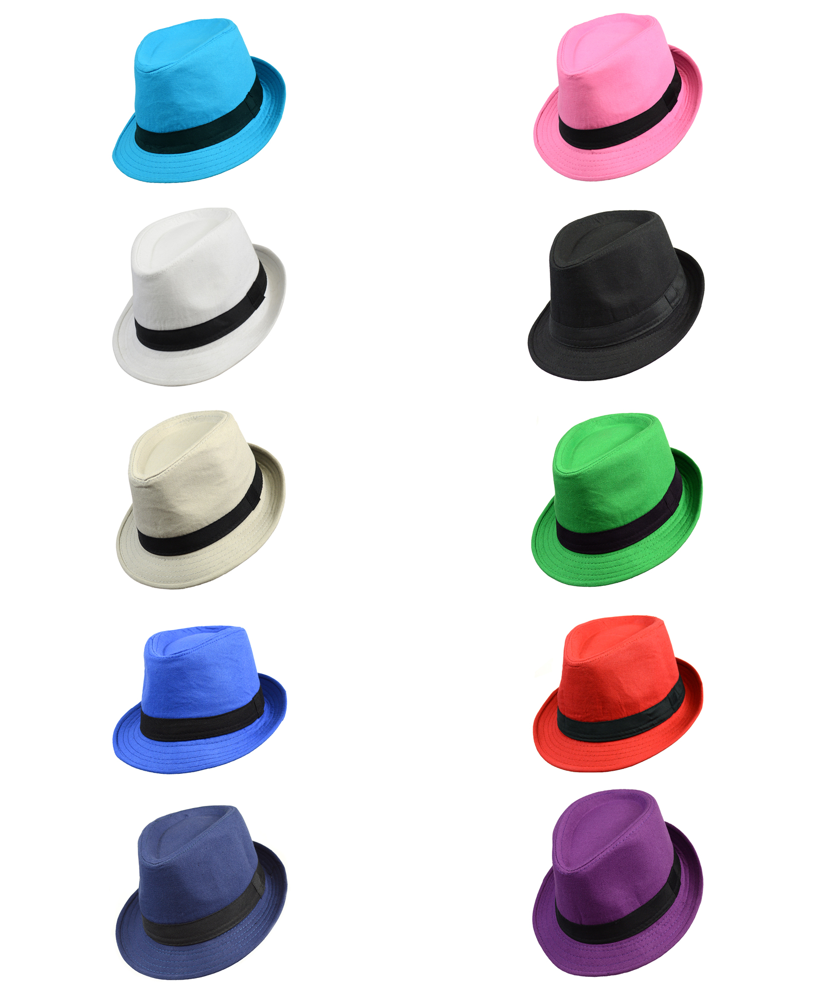 Solid Color Summer Men's Fedora Hat