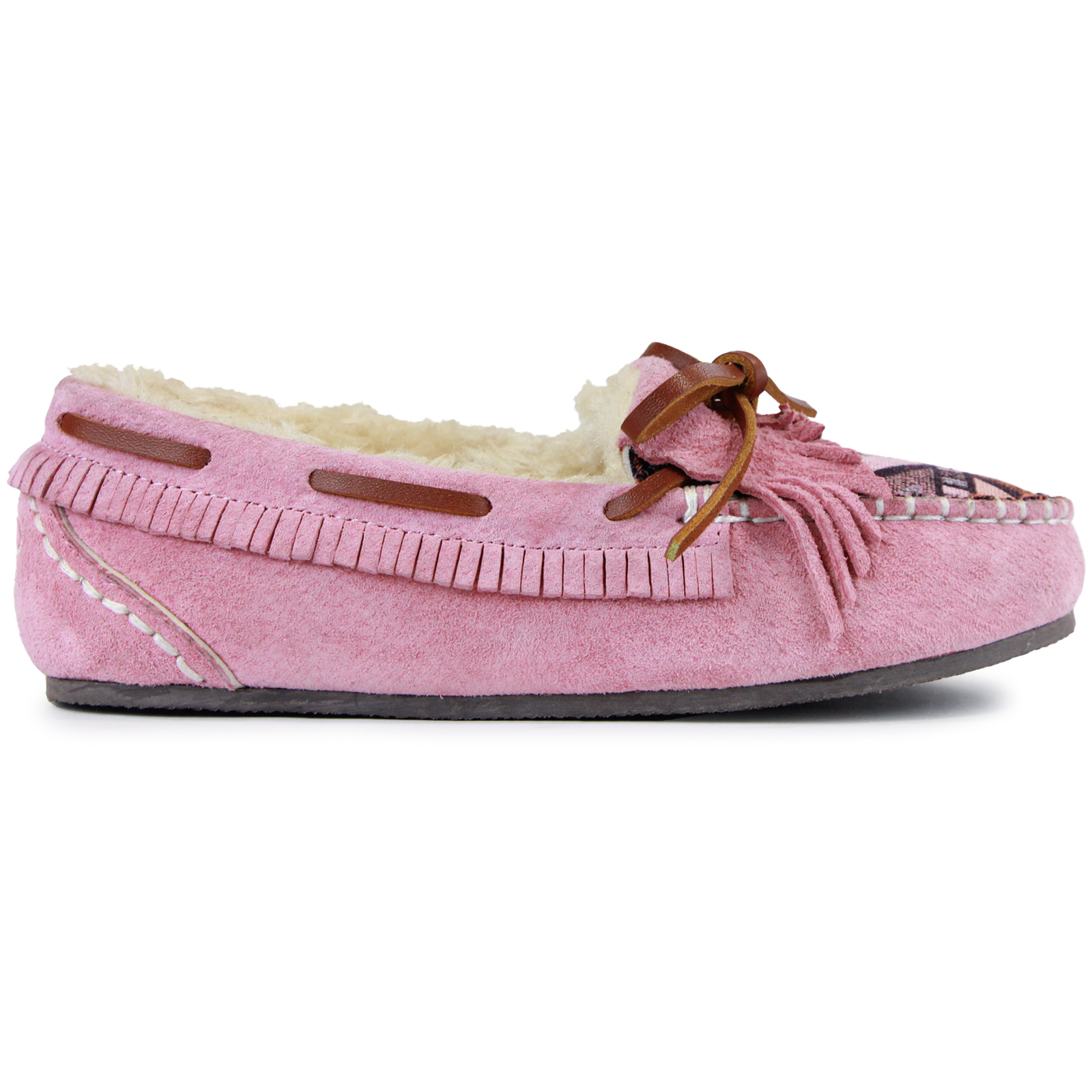 Girl's Ryley Pink Suede Moccasin