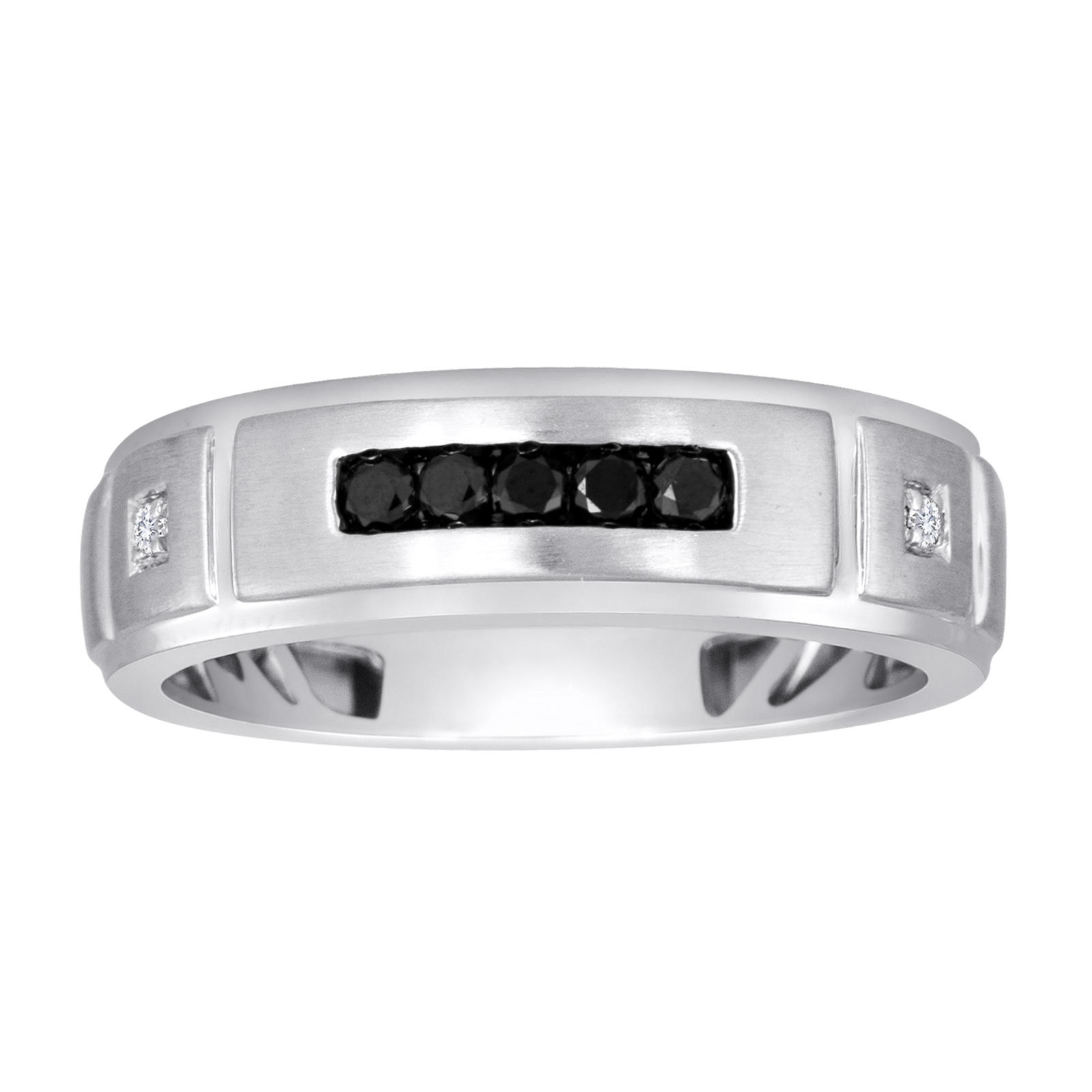 Linked In Love Mens Platin&#233;e 1/5CTTW Diamond  Wedding Band - Size 10.5 Only