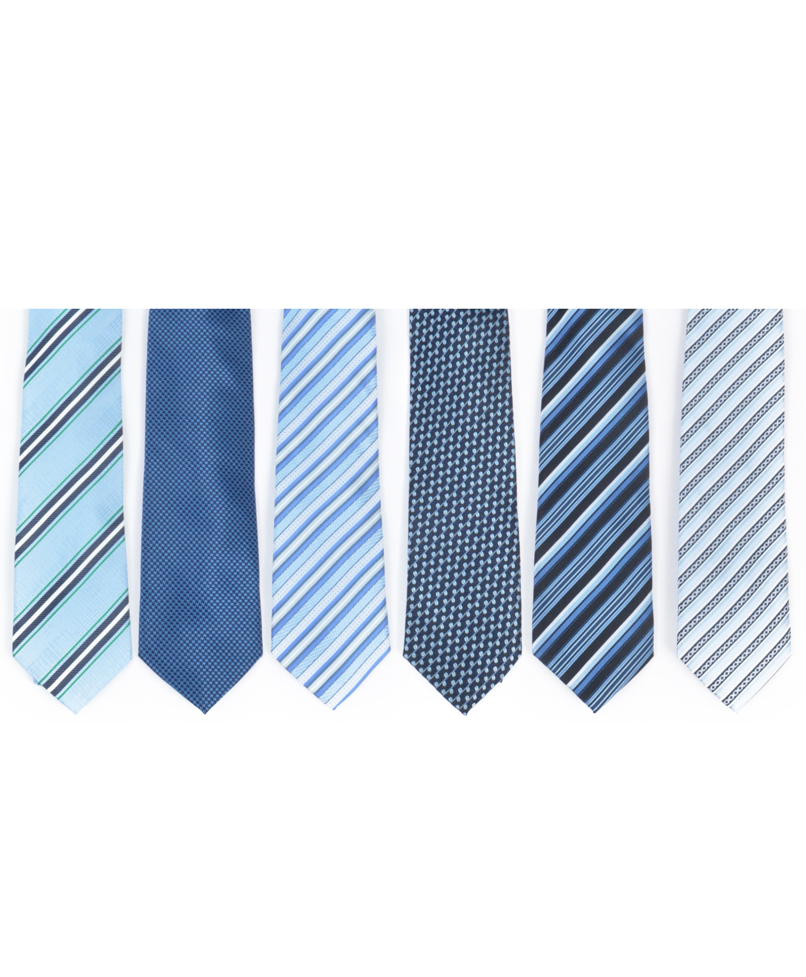 Blue Multi Pattern Men's Tie and Hanky Set