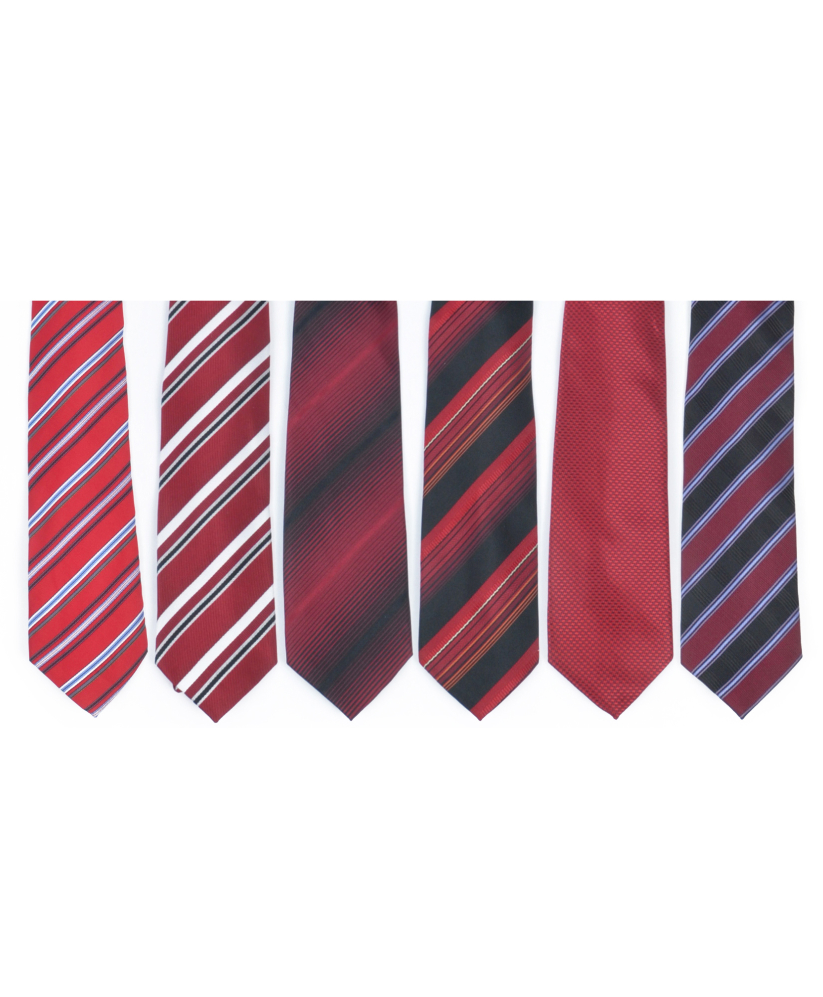 Red Multi Pattern Men's Tie and Hanky Set