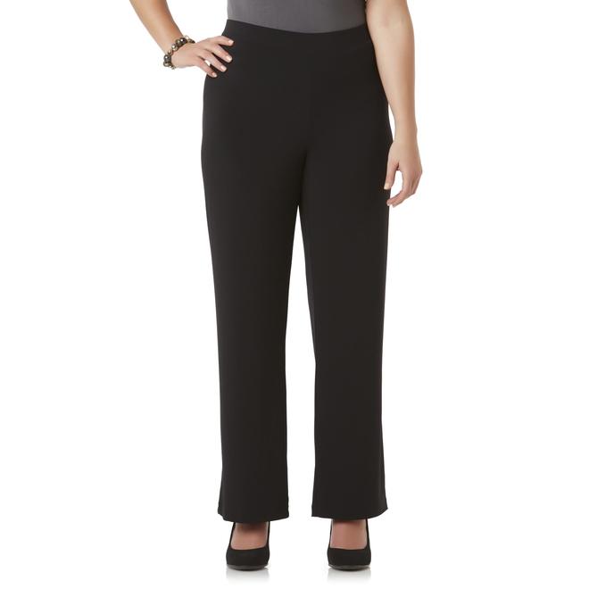 Jaclyn Smith Women's Plus Slinky Knit Pants