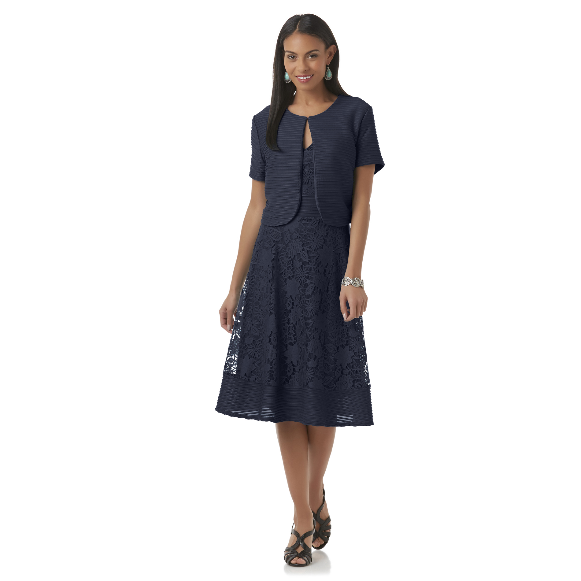 ankle length dress with shrug