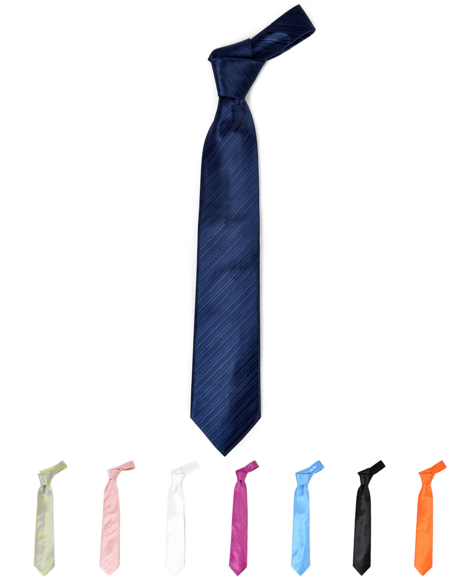 Men's Thin Striped Microfiber Poly Woven Tie