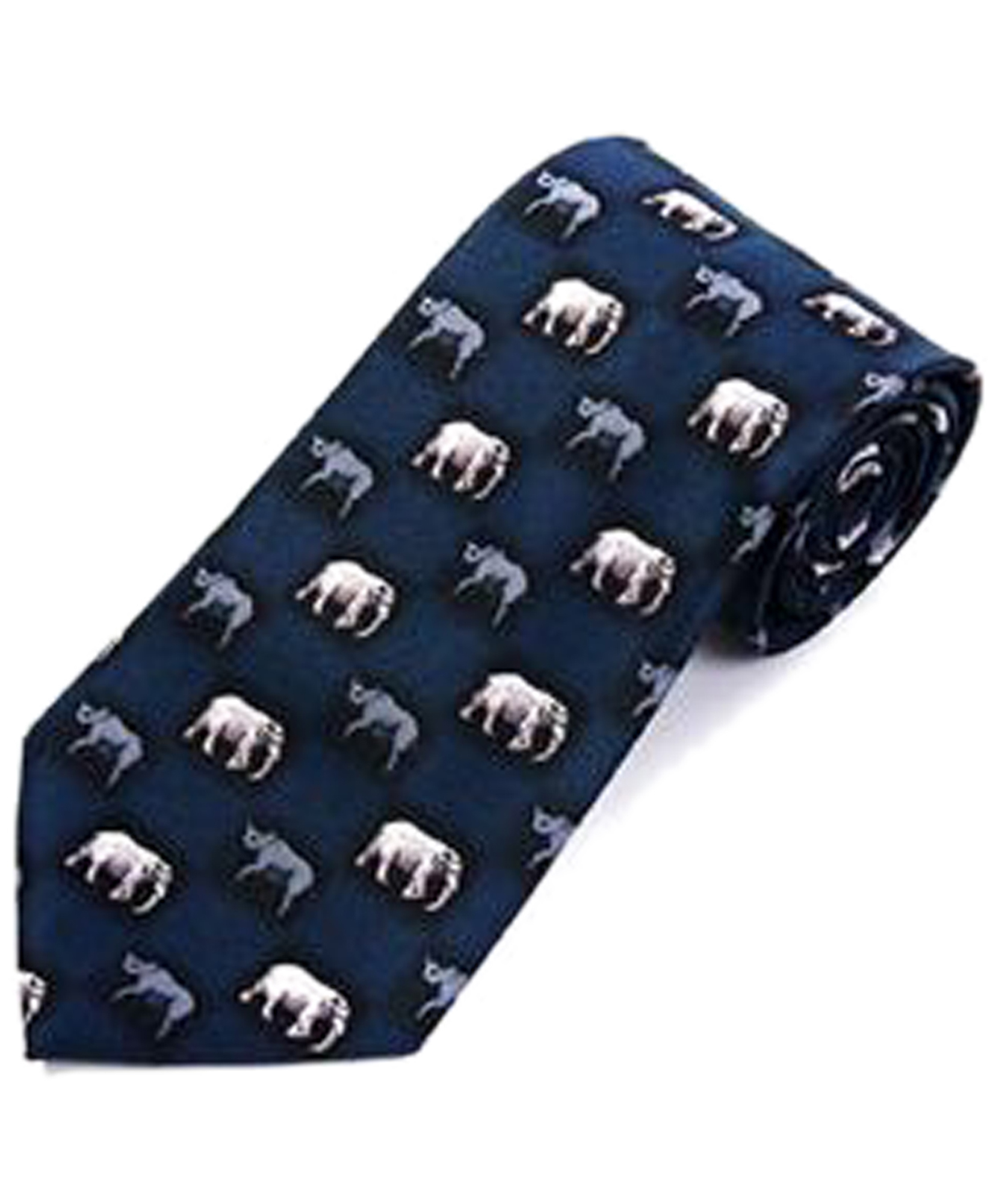"Elephant & Rhino" Novelty Tie