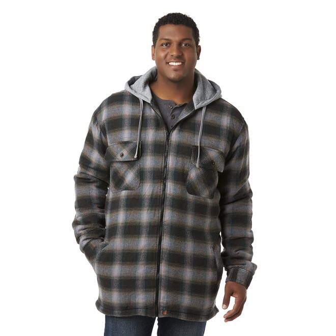 Mens tall flannel hoodie Clearance
