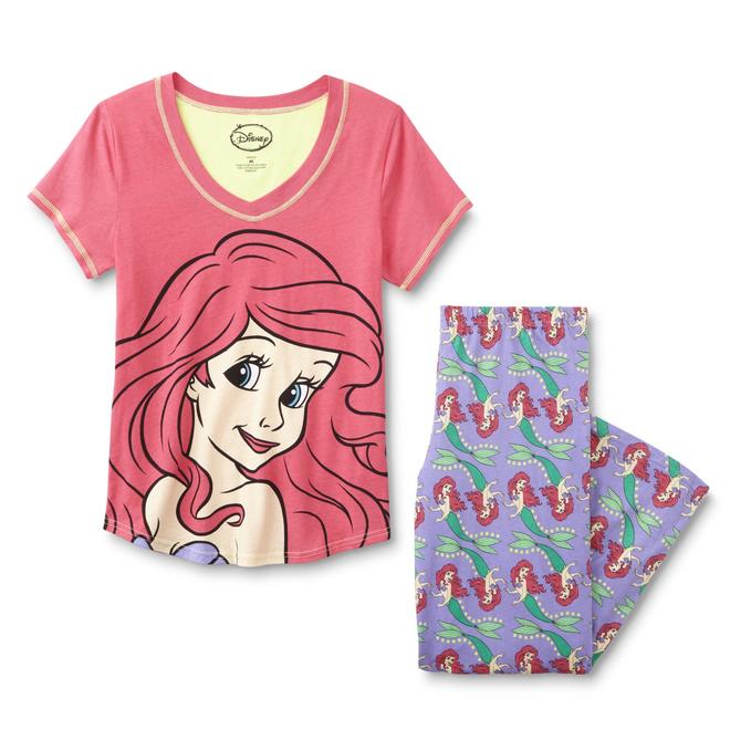 Disney The Little Mermaid Women's Pajama Top & Capri Pants