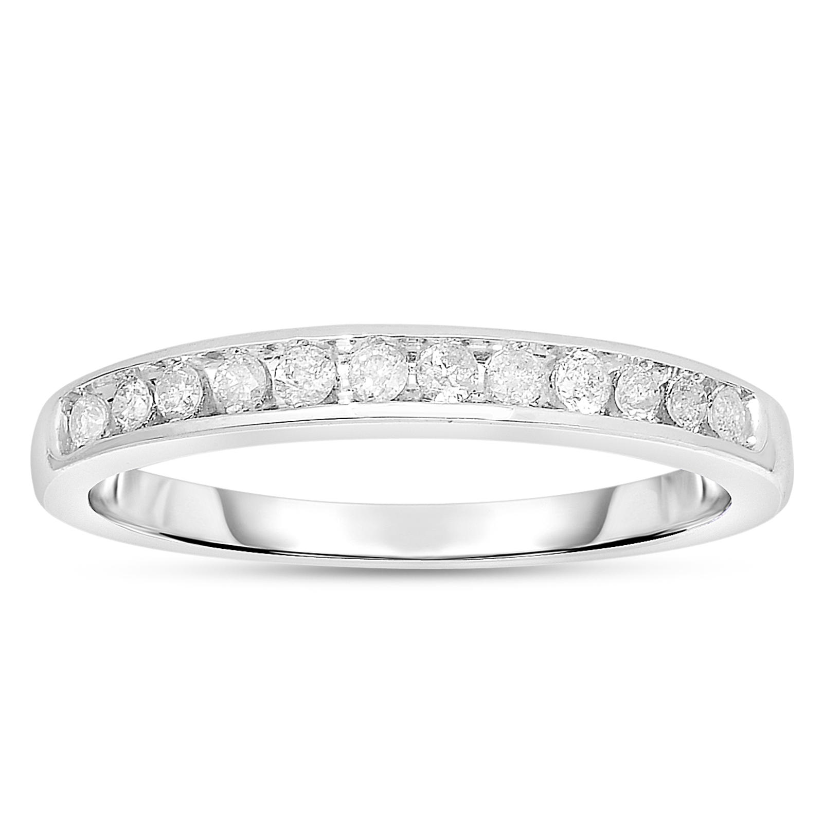 Linked In Love Platin&#233;e 1/5CTTW Diamond Bridal Wedding Band - Size 7 Only
