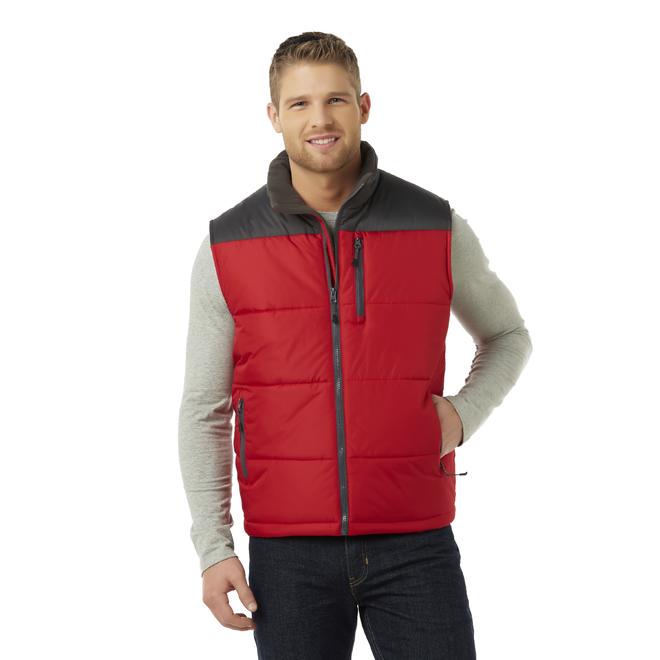 Outdoor Life Men's Puffer Vest Colorblock