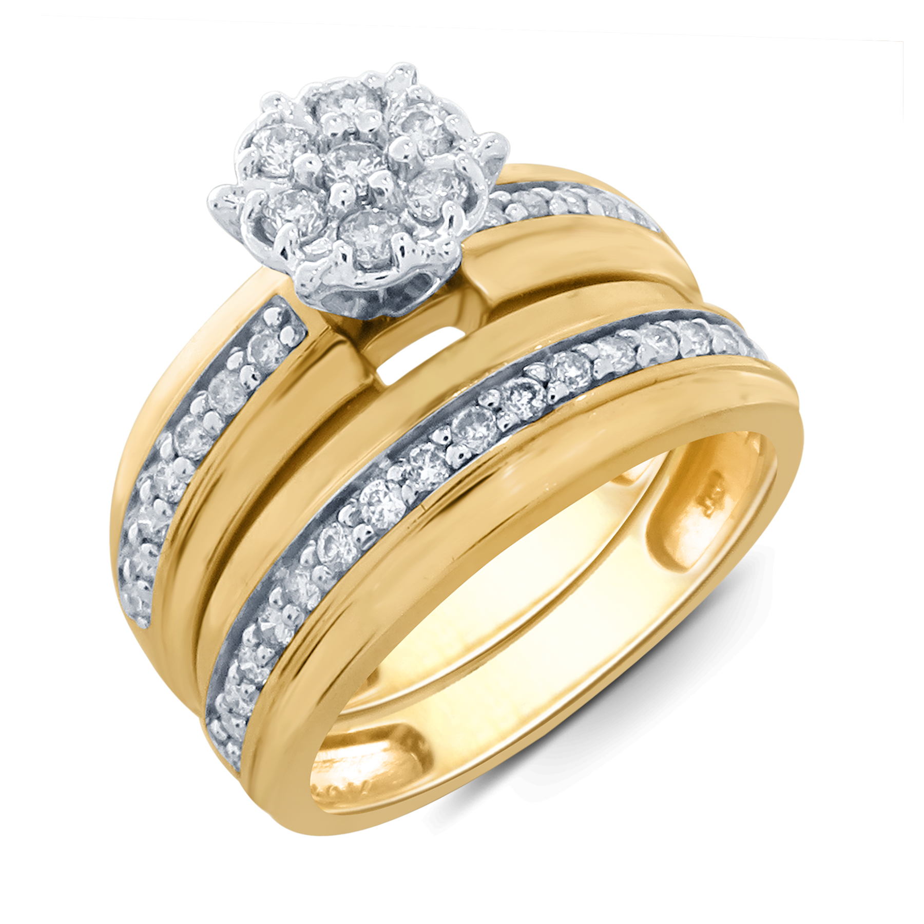 Tradition Diamond 10K Yellow Gold 1/2 CTTW Certified Diamond Bridal