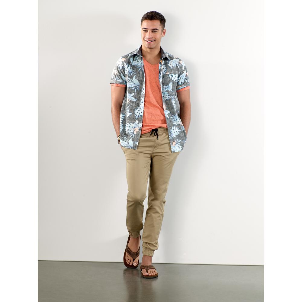 Young Men's Button-Front Shirt - Tropical