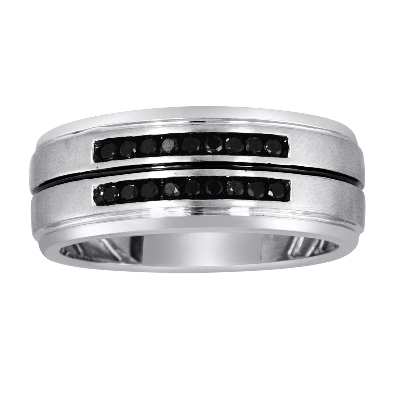 Linked In Love Platin&#233;e 1/4 cttw  Diamond Mens Wedding Band - Size 10.5 Only