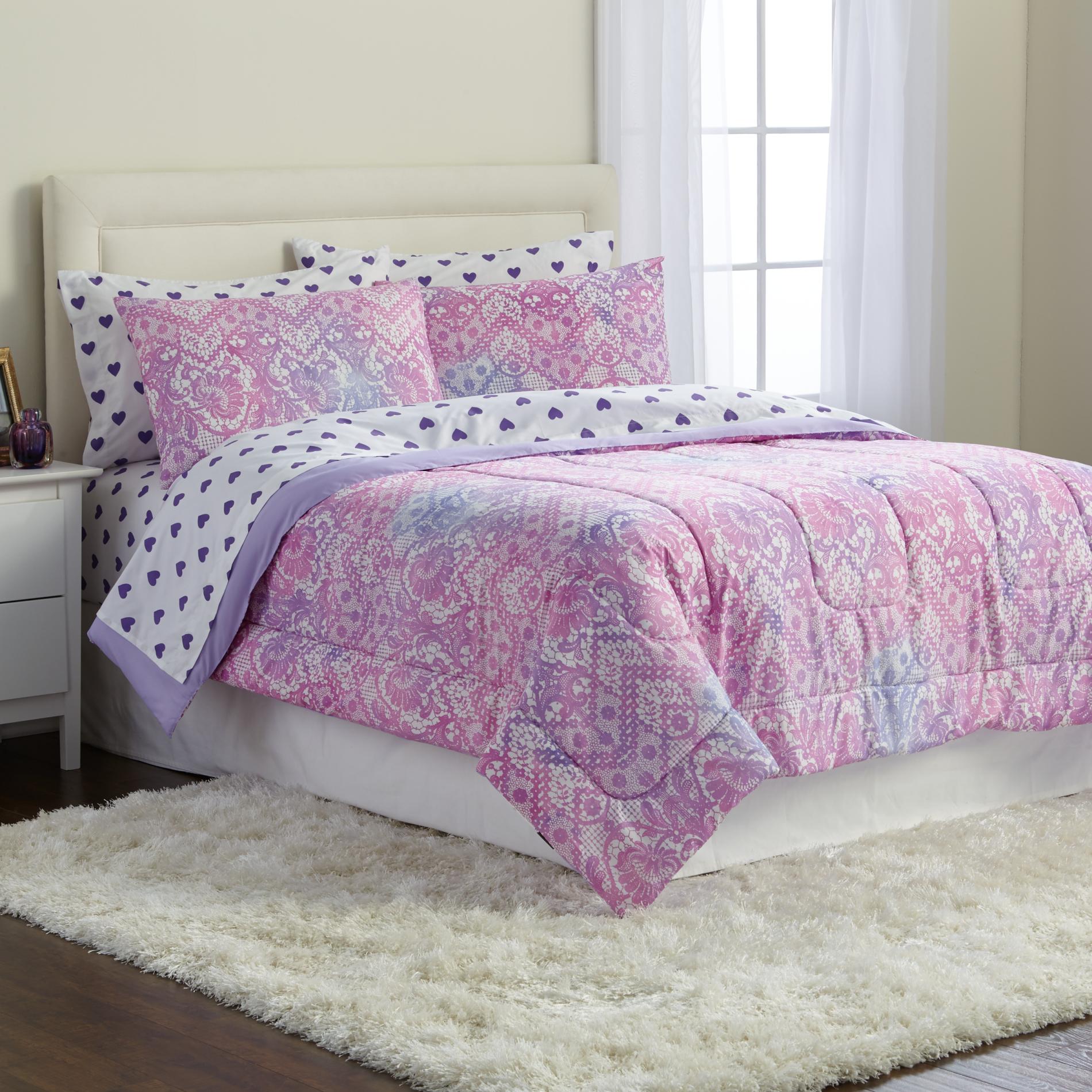 Microfiber Comforter Set - Ombre Lace