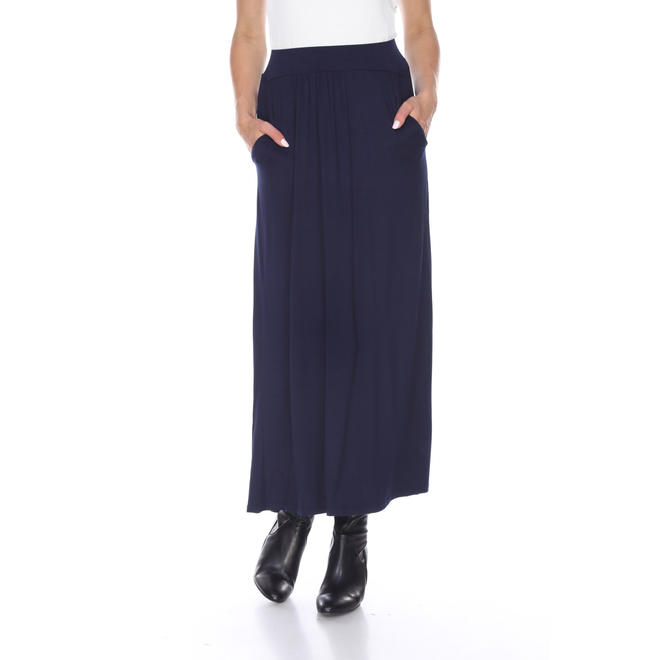 White Mark Maxi Skirt with pockets - Clothing - Women's Clothing