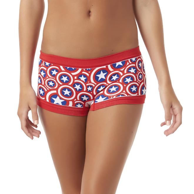 Marvel Captain America Juniors' Boy Short Panties
