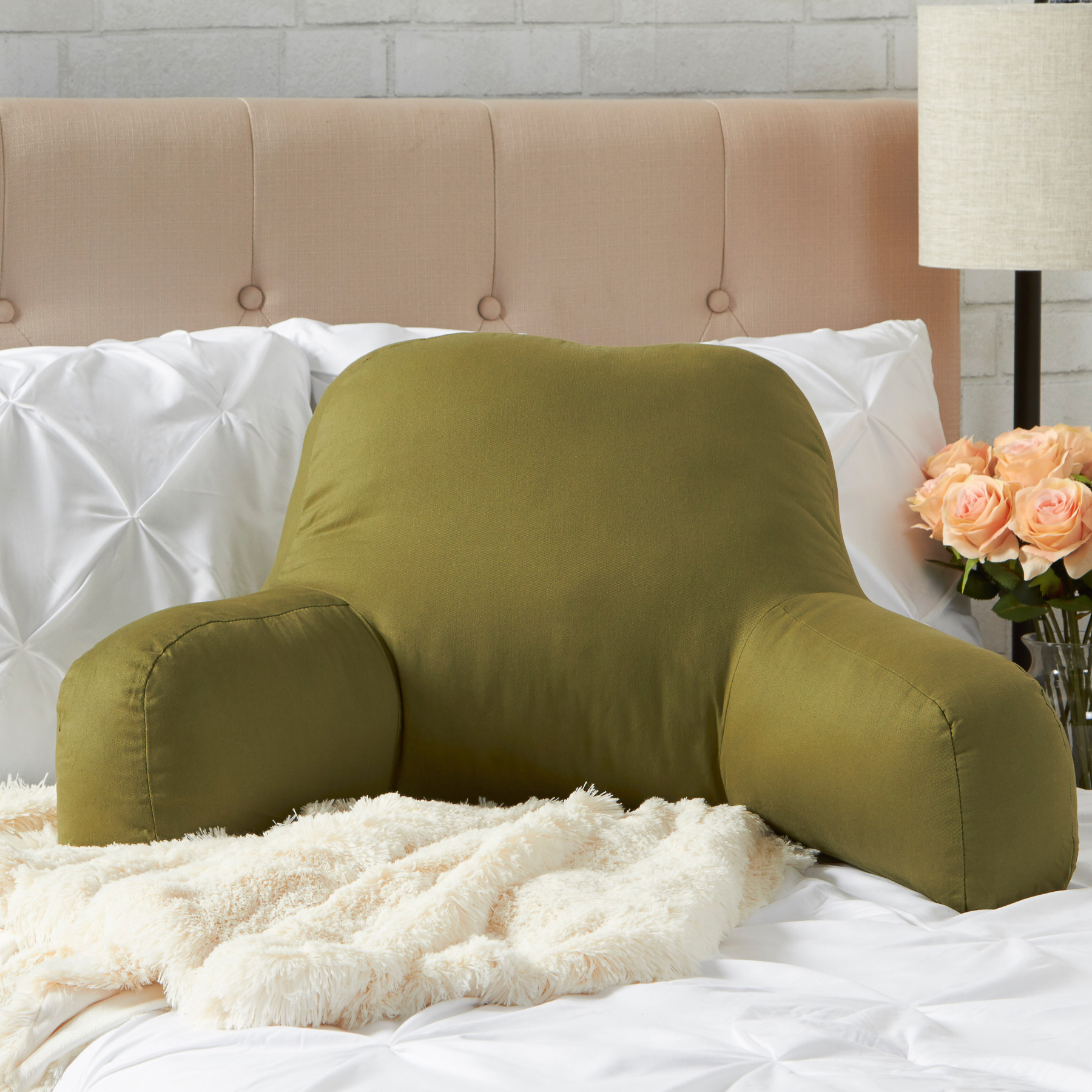Greendale Home Fashions Bed Rest Pillow Cotton Duck - Moss - Home - Home Decor - Pillows, Throws ...