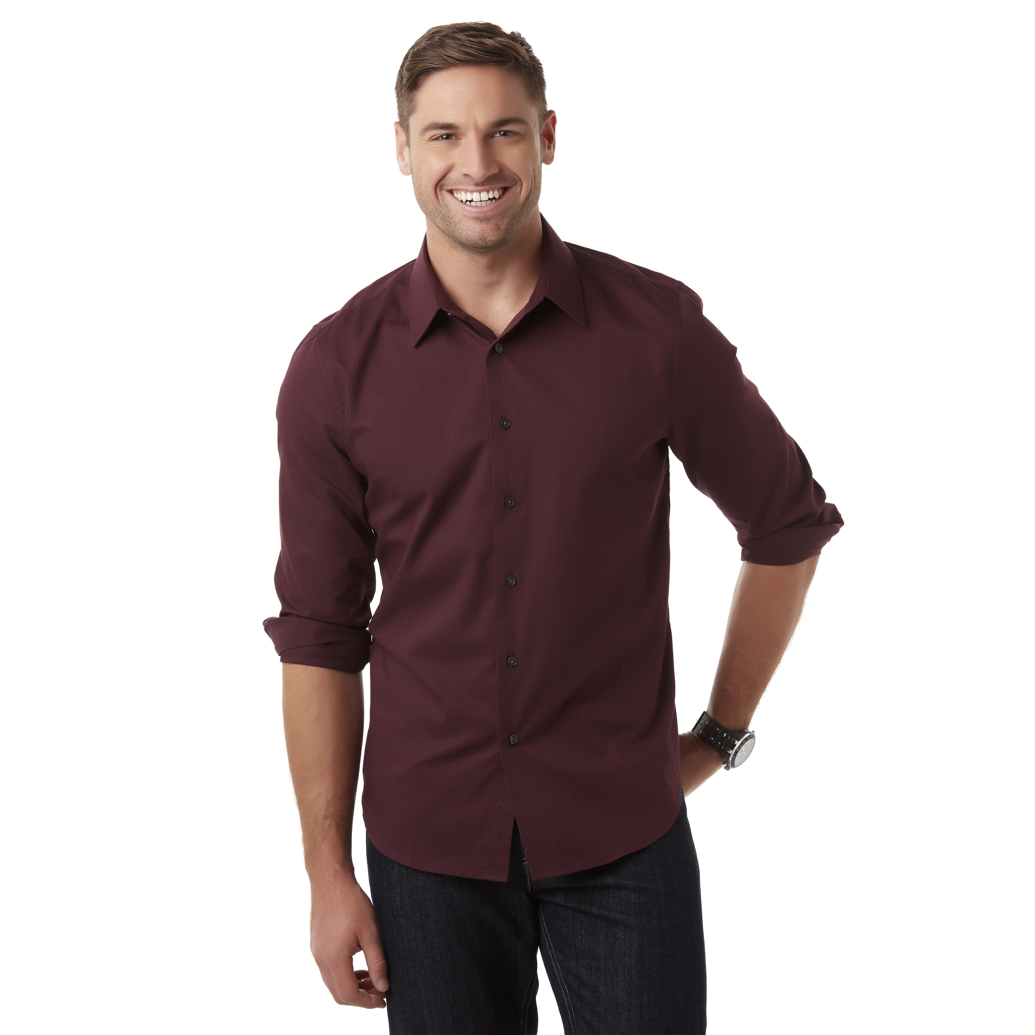 Men's Slim Fit Dress Shirt - Striped
