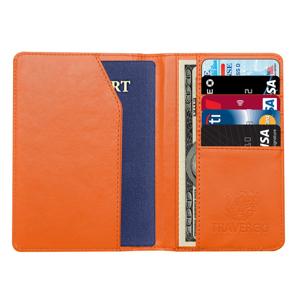GoGreen Power Durable Leather Passport Holder