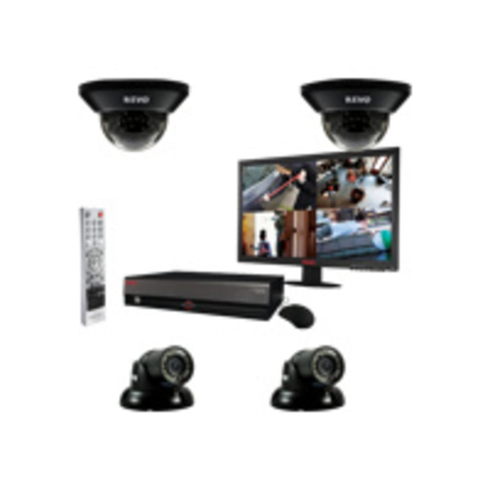 4 Ch. 1TB DVR Surveillance System with 4 700TVL 100 ft. Night Vision Cameras & 18.5" Monitor