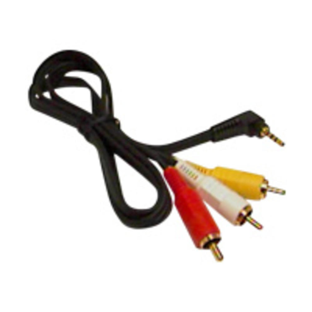 Calrad Electronics 3.5mm 4 Conductor Right Angle to 3 RCA (Camcorder) 6 Long - for Audio/Video Device, Camcorder - 6 ft - 1 x M