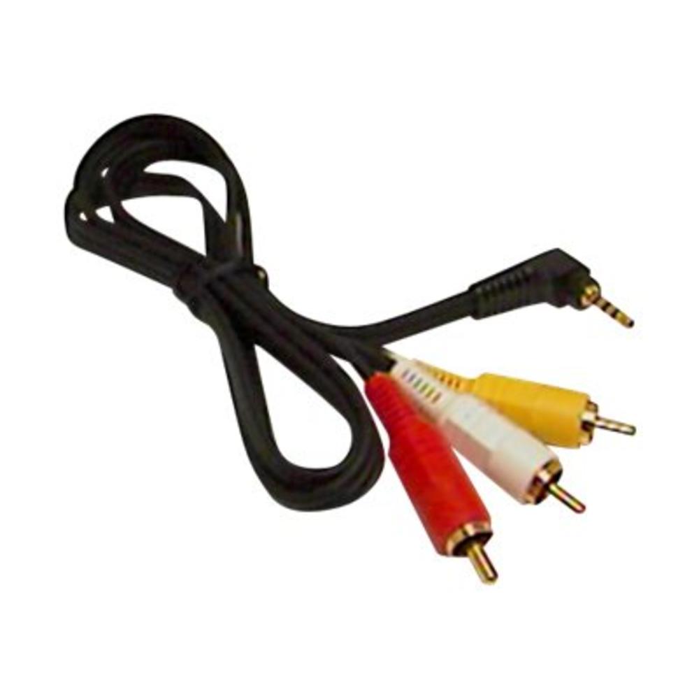 Calrad Electronics 3.5mm 4 Conductor Right Angle to 3 RCA (Camcorder) 6 Long - for Audio/Video Device, Camcorder - 6 ft - 1 x M