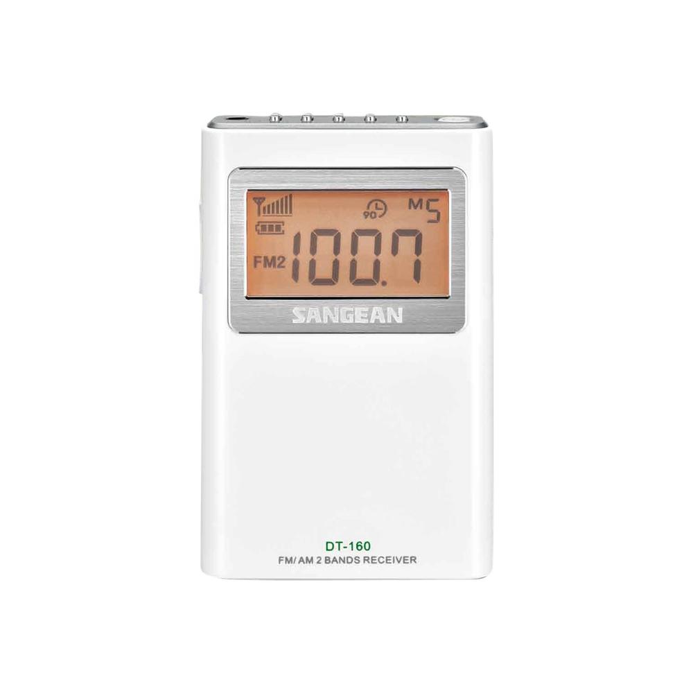 DT-160 AM FM Stereo Pocket Radio White