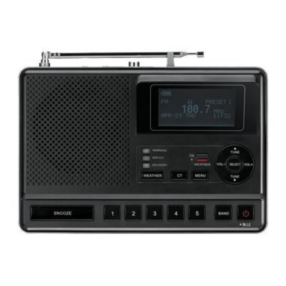 SCL-100 S.A.M.E. Weather Hazard Alert Radio with Emergency Preparedness AM/FM Tuner - Black