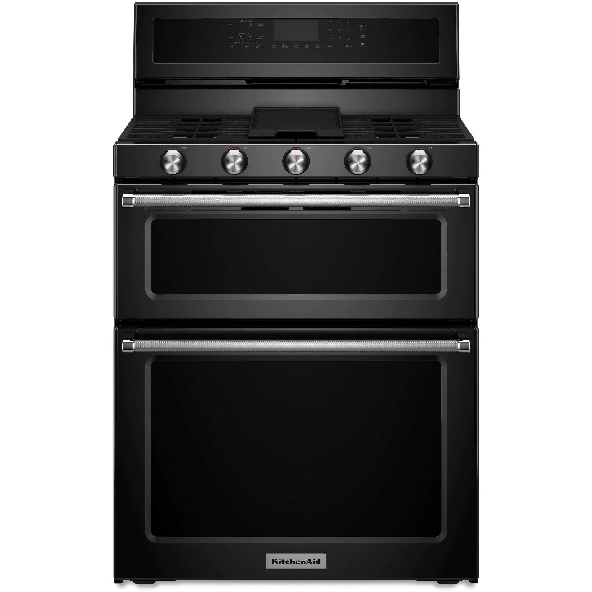 KitchenAid - KFGD500EBL - 6.0 cu. ft. 5-Burner Gas Double ...