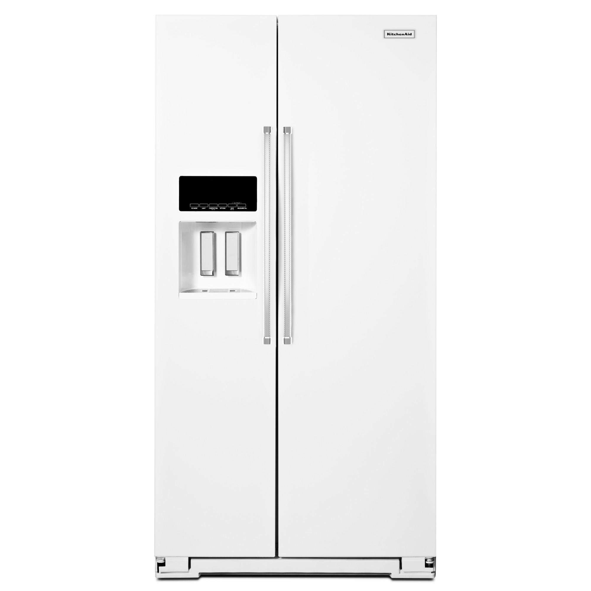 KitchenAid KRSF505EWH 25.6 cu. ft. SidebySide Refrigerator