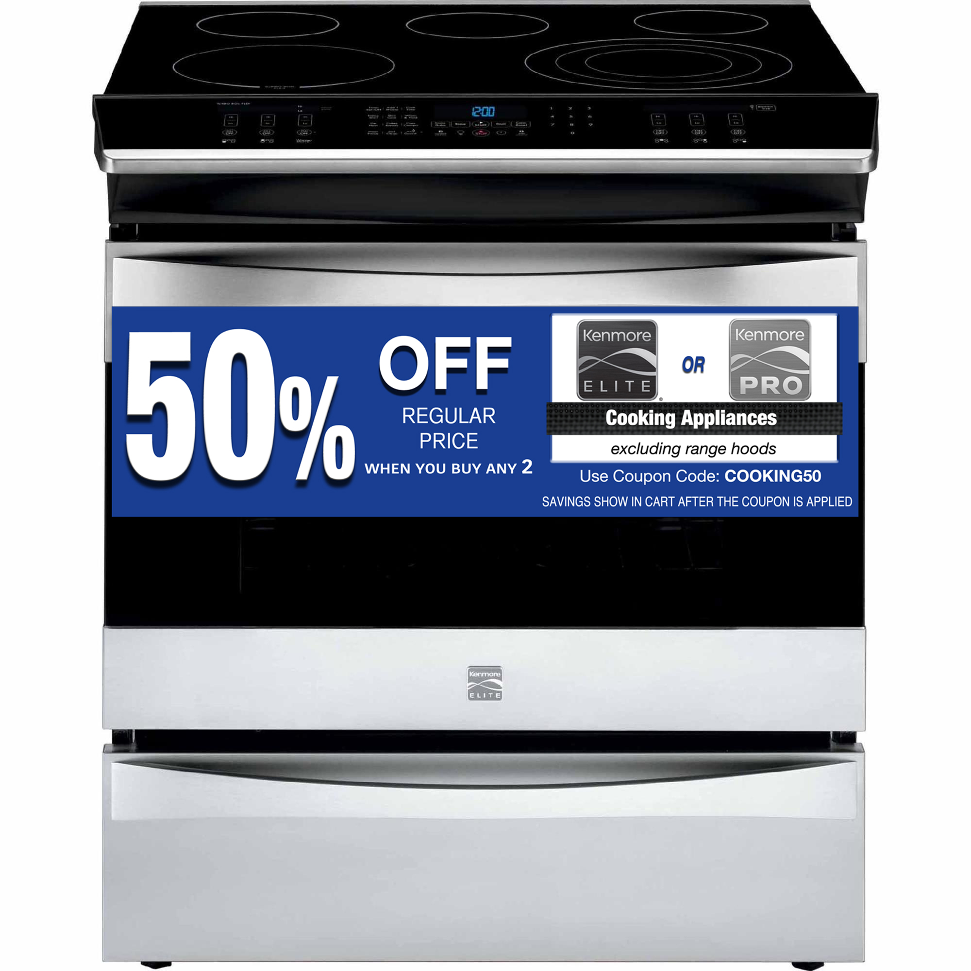 Kenmore Elite 42563 42563 4.6 cu. ft. SlideIn Electric Range
