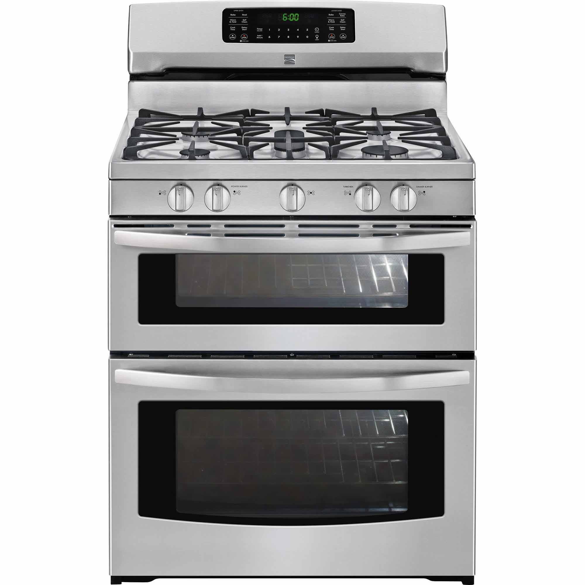 Stainless Steel Double Oven Gas Range
