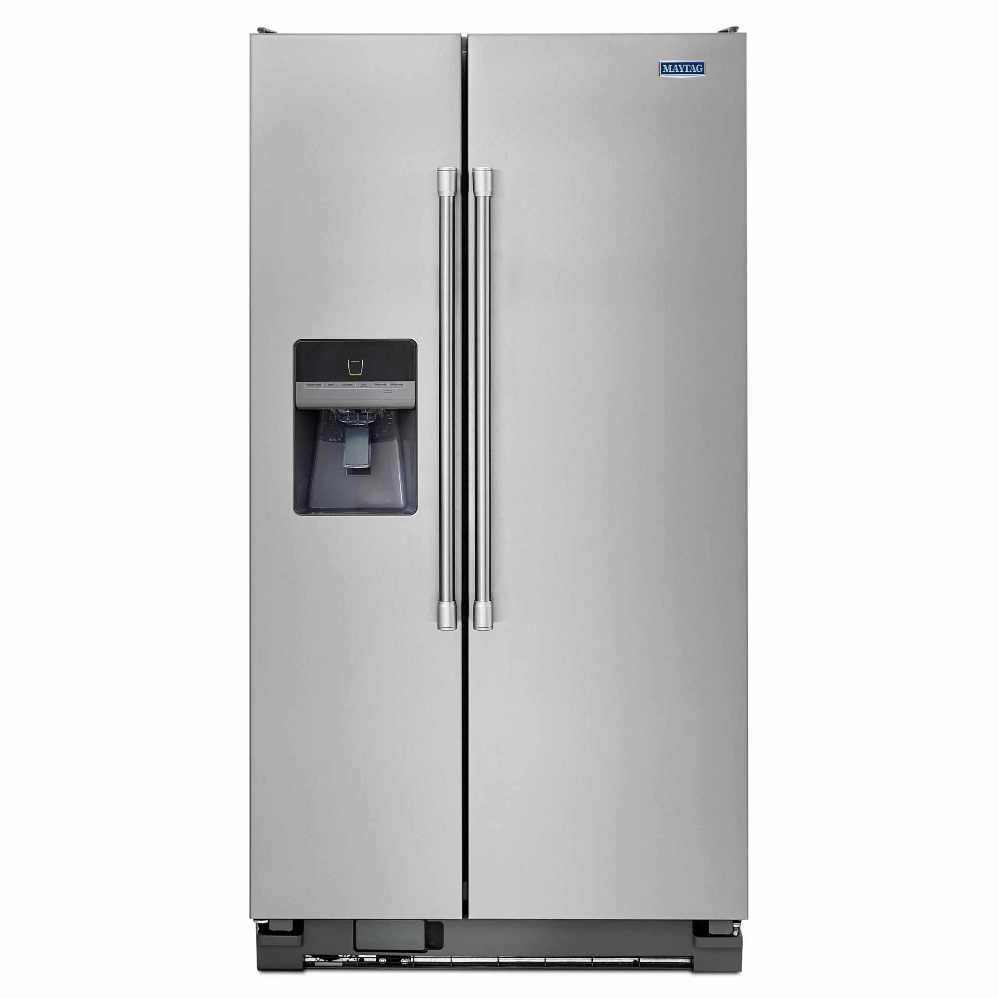 Maytag MSF25D4MDM 24.6 cu. ft. Side-by-Side Refrigerator w/ Ice/Water Maytag Stainless Steel Side By Side Refrigerator