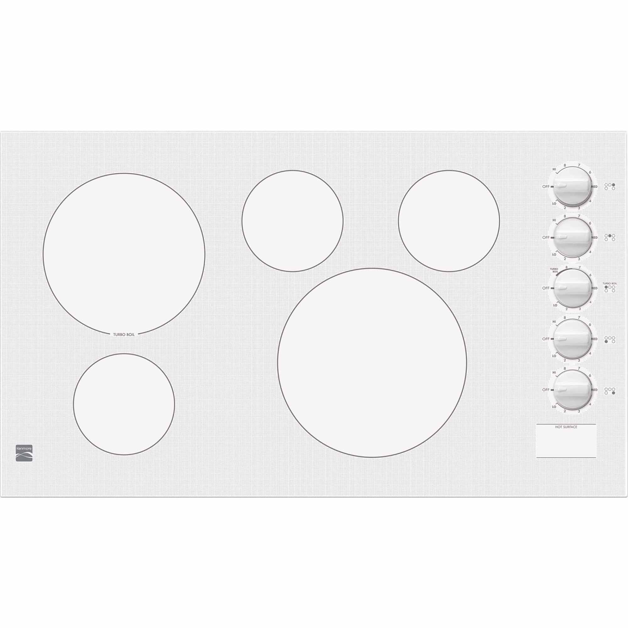 Kenmore 45302 36 Electric Cooktop with Radiant Elements - White