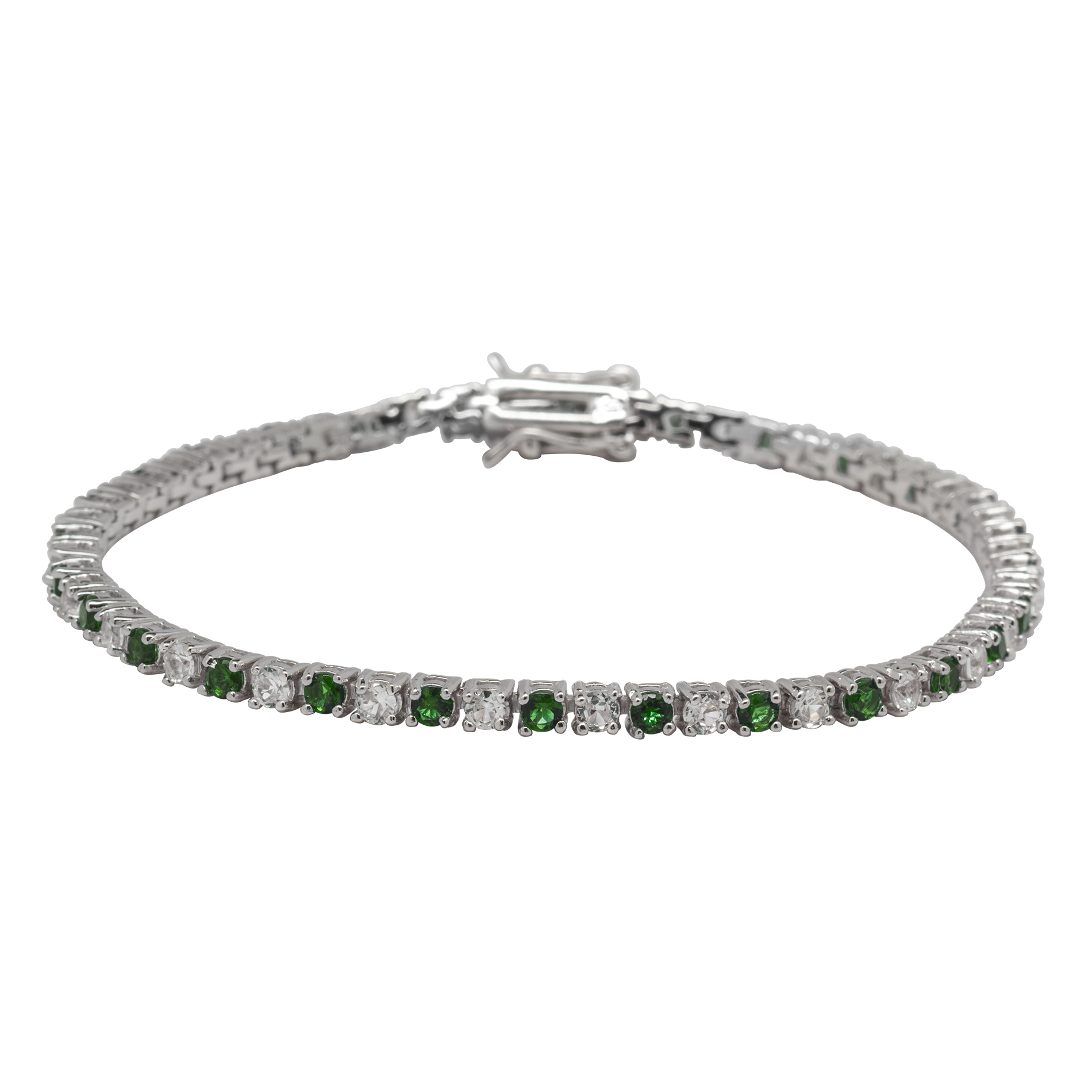 Simulated Emerald Tennis Bracelet Sterling Silver Shop Your Way