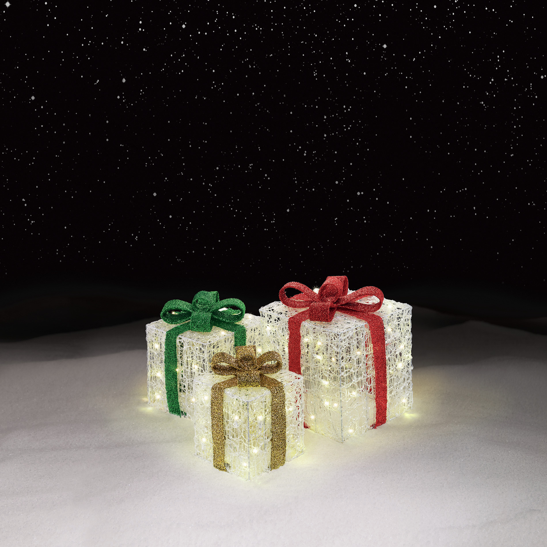 3 Light-Up Gift Box Decorations: Cheerful Holiday Ornaments From Sears