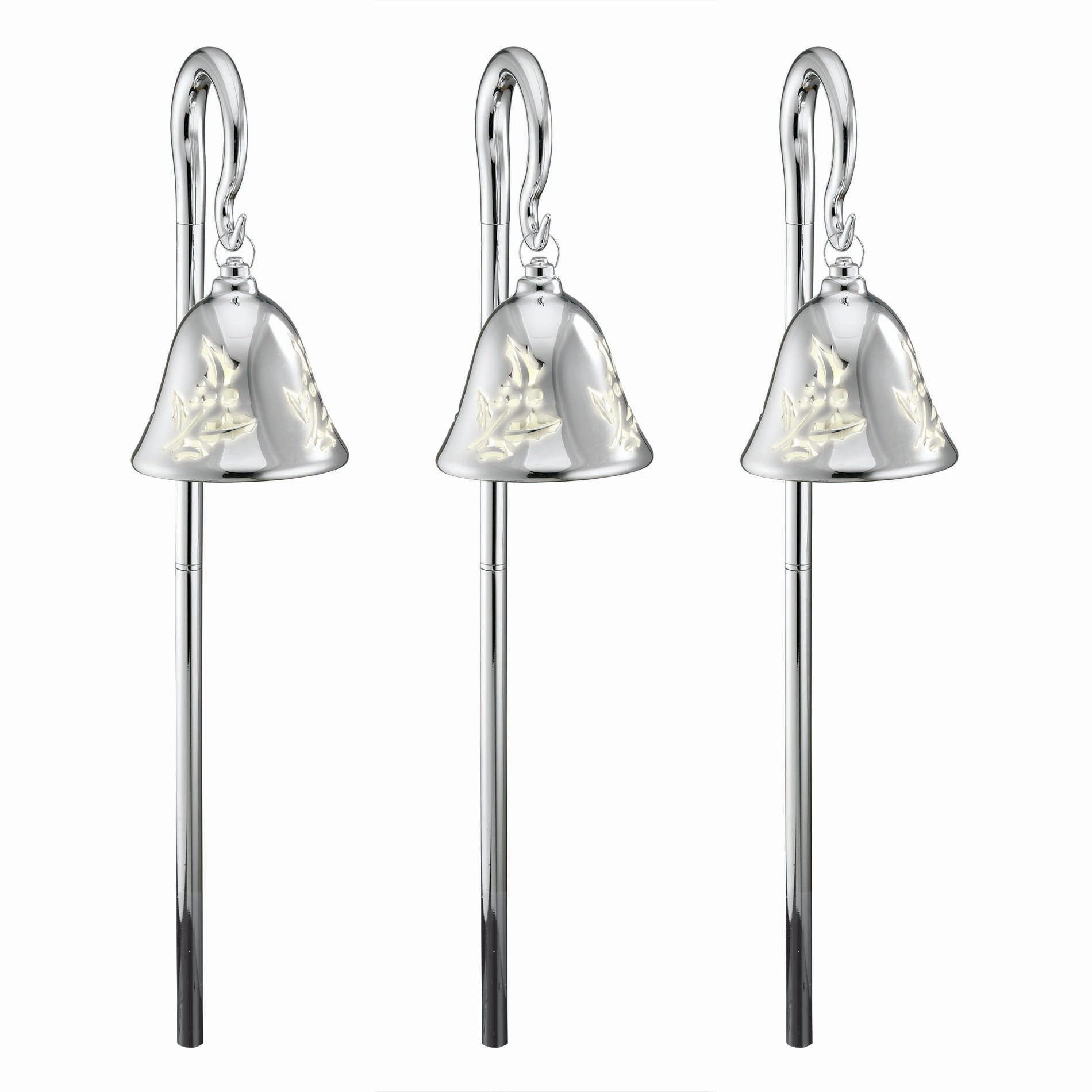 3 Pk. Silver Bells Musical Christmas Pathway Lights