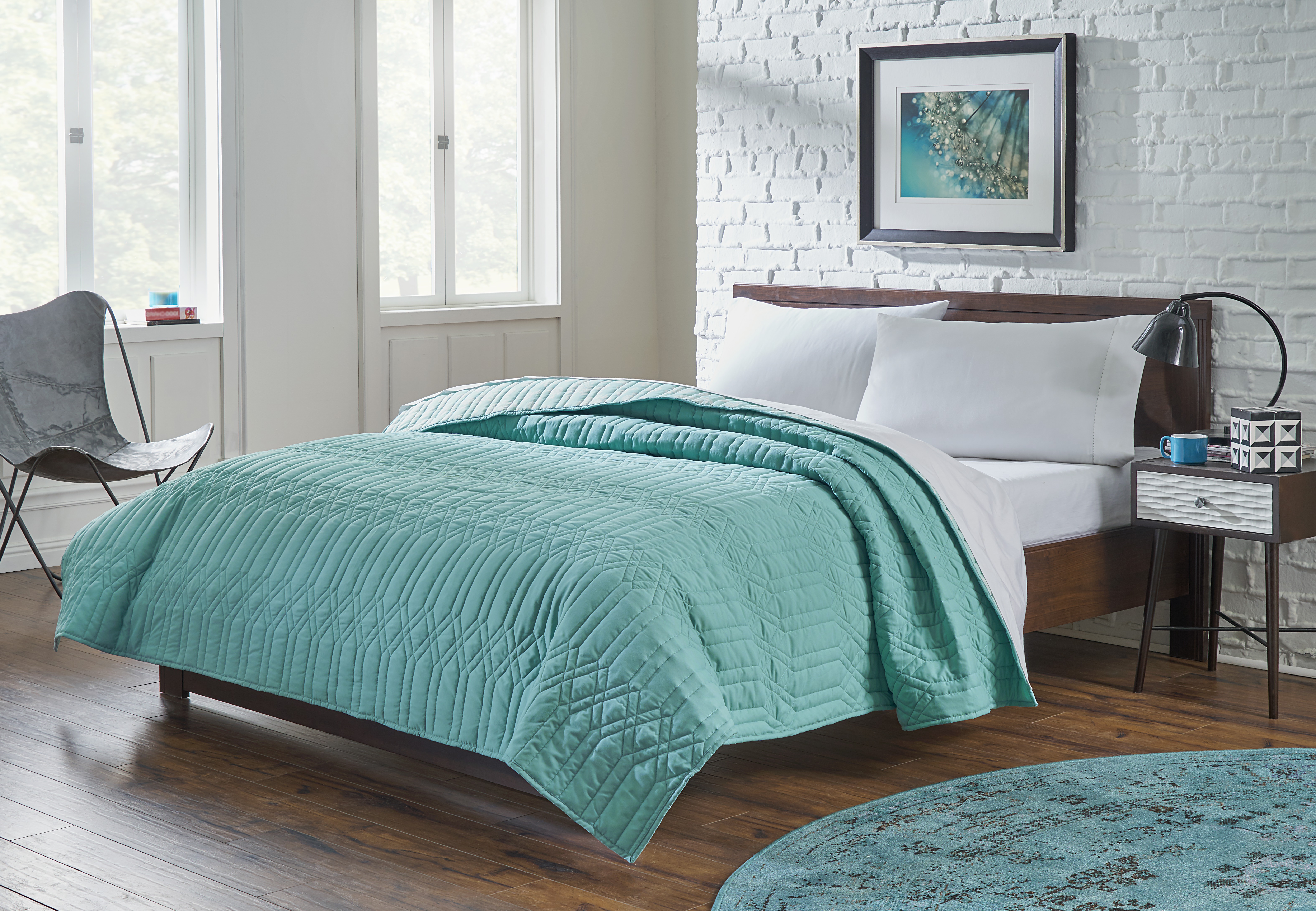 Colormate Solid Quilt - Teal