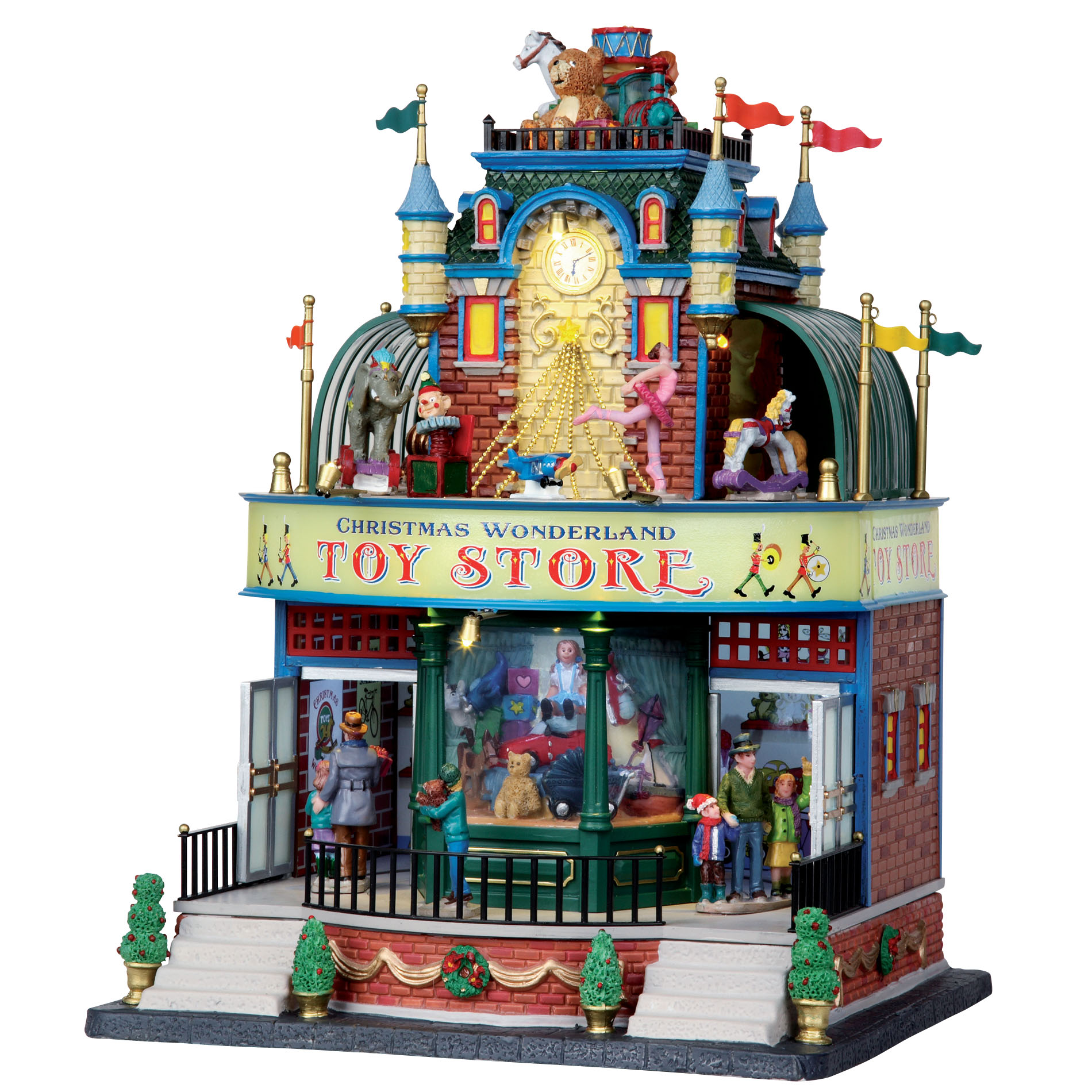 Christmas Village Building  Christmas Wonderland Toy Store  With 4.5V Adaptor
