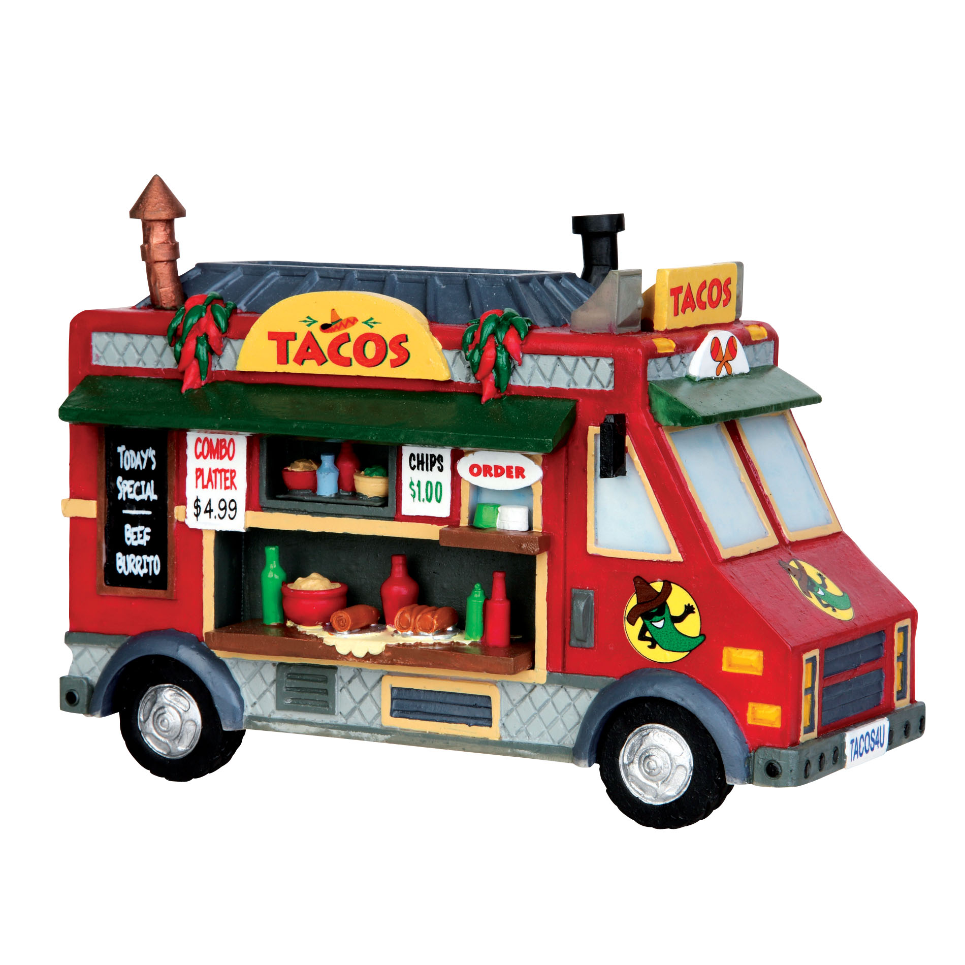 Christmas Village Table Accent  Taco Food Truck