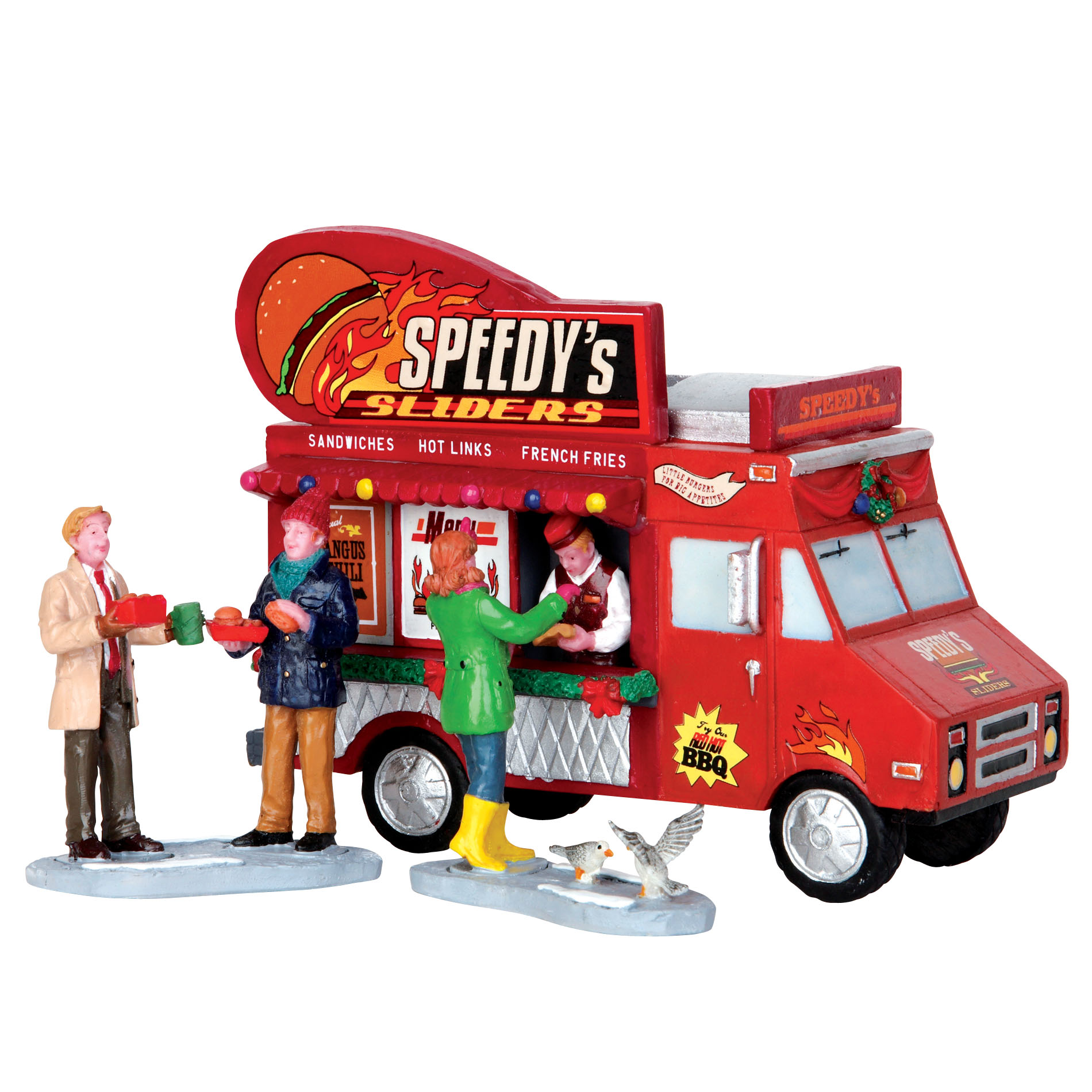 Christmas Village Table Accent  Speedy'S Sliders Truck  Set Of 3
