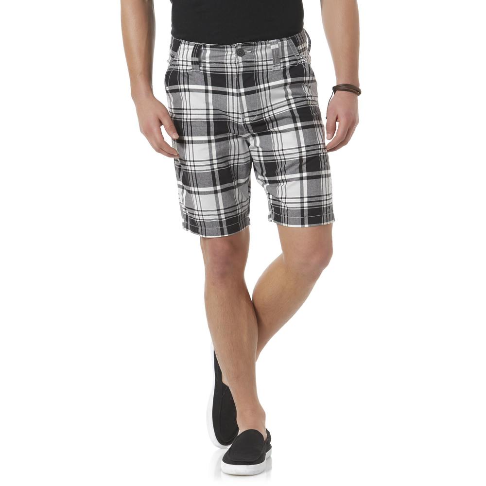 Men's Flat Front Shorts - Plaid