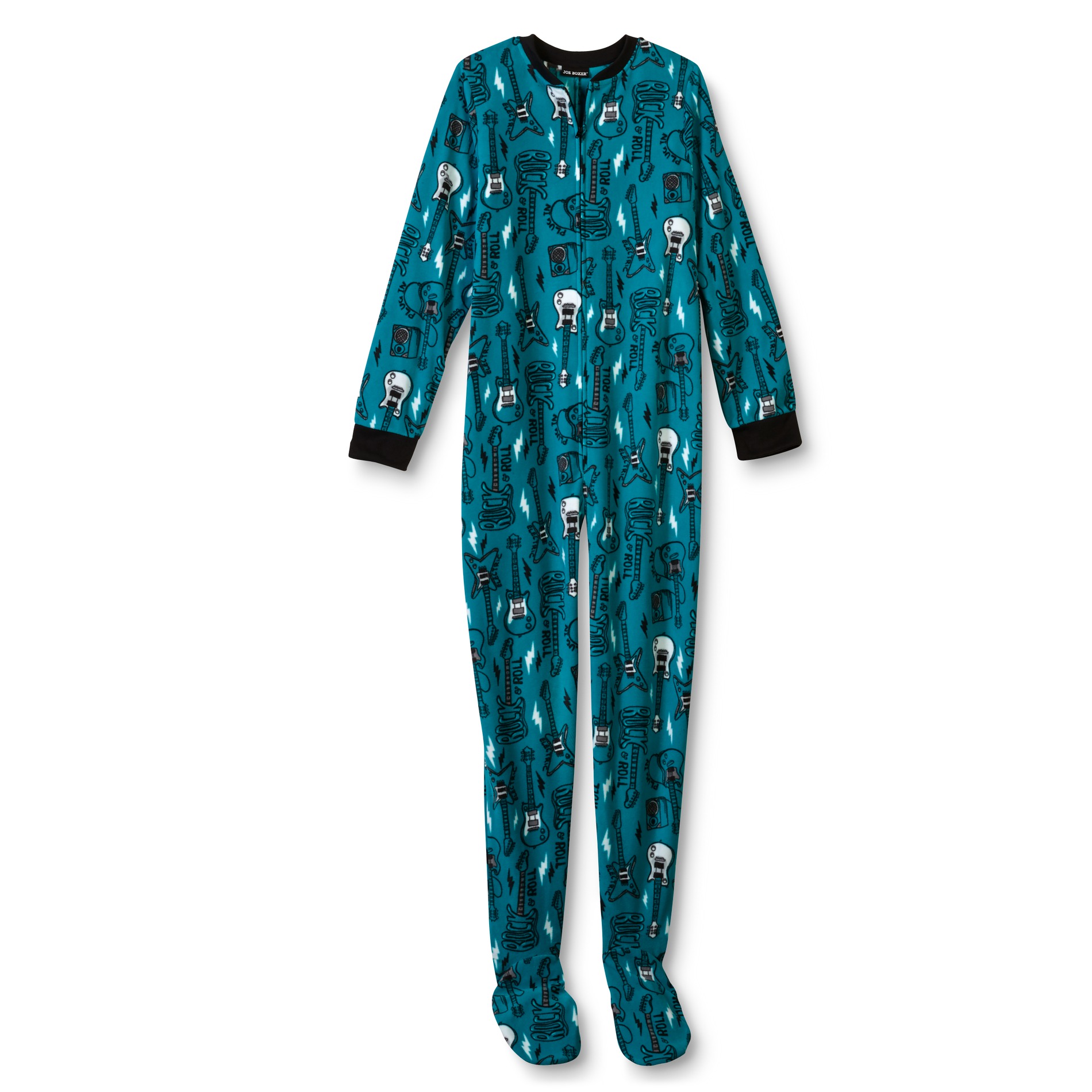 Joe Boxer Boy's Fleece Footed Pajamas Guitars Shop Your Way Online