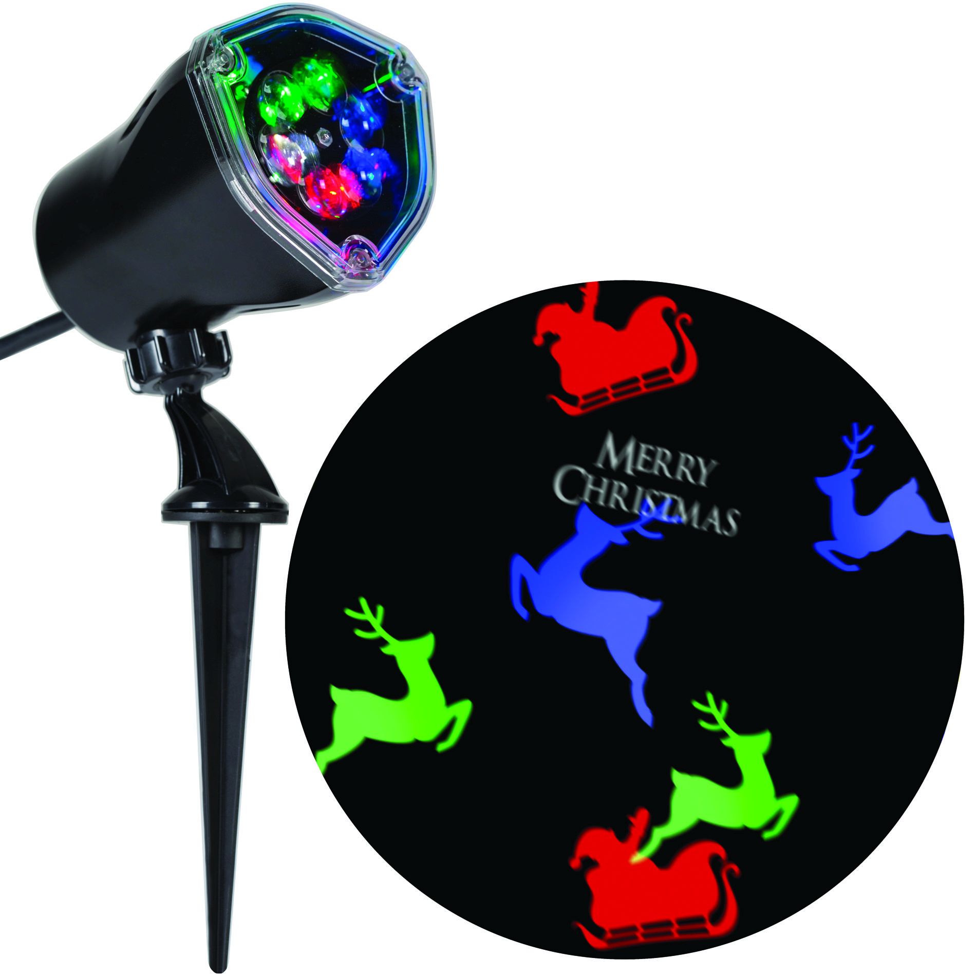 Light Show Lightshow ProjectionWhirlaMotionMerry Christmas (Red