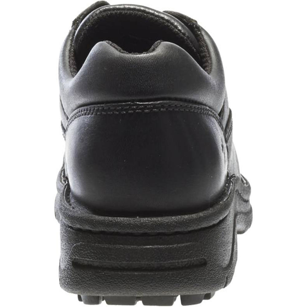 Men's DuraShocks Black Leather Oxford Work Shoes