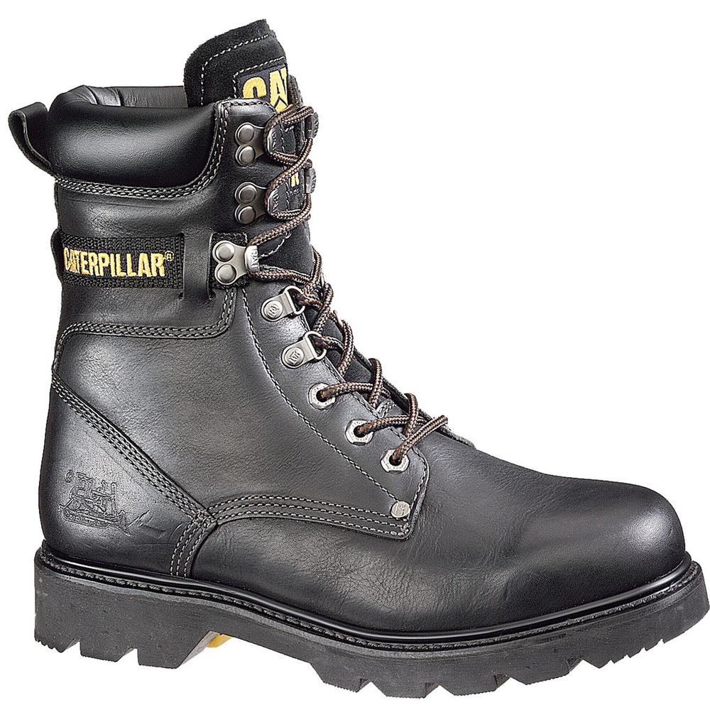 Men's Indiana Black Leather Steel Toe Work Boot